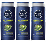 3 NIVEA MEN ENERGY 24h Fresh Effect Energizing Shower Gel with Mint 500ml