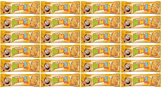 24 GOLDEN MINIS Biscuit Taste Breakfast Cereal Bars Snacks Sweets 25g 0.88oz