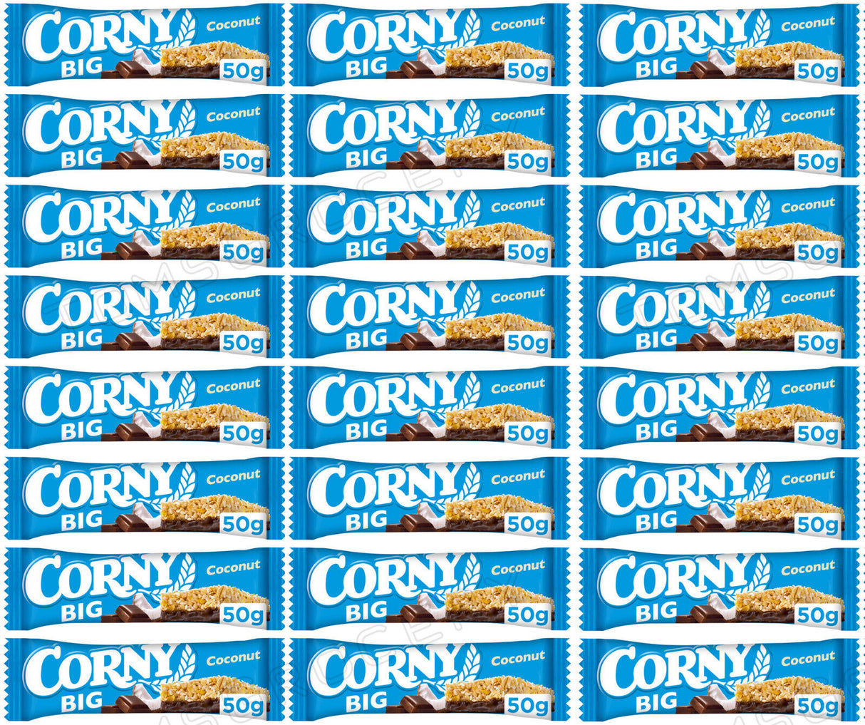 24 CORNY COCONUT Flavor Healthy Energy Breakfast Cereal Bars Snacks Sweets 50g