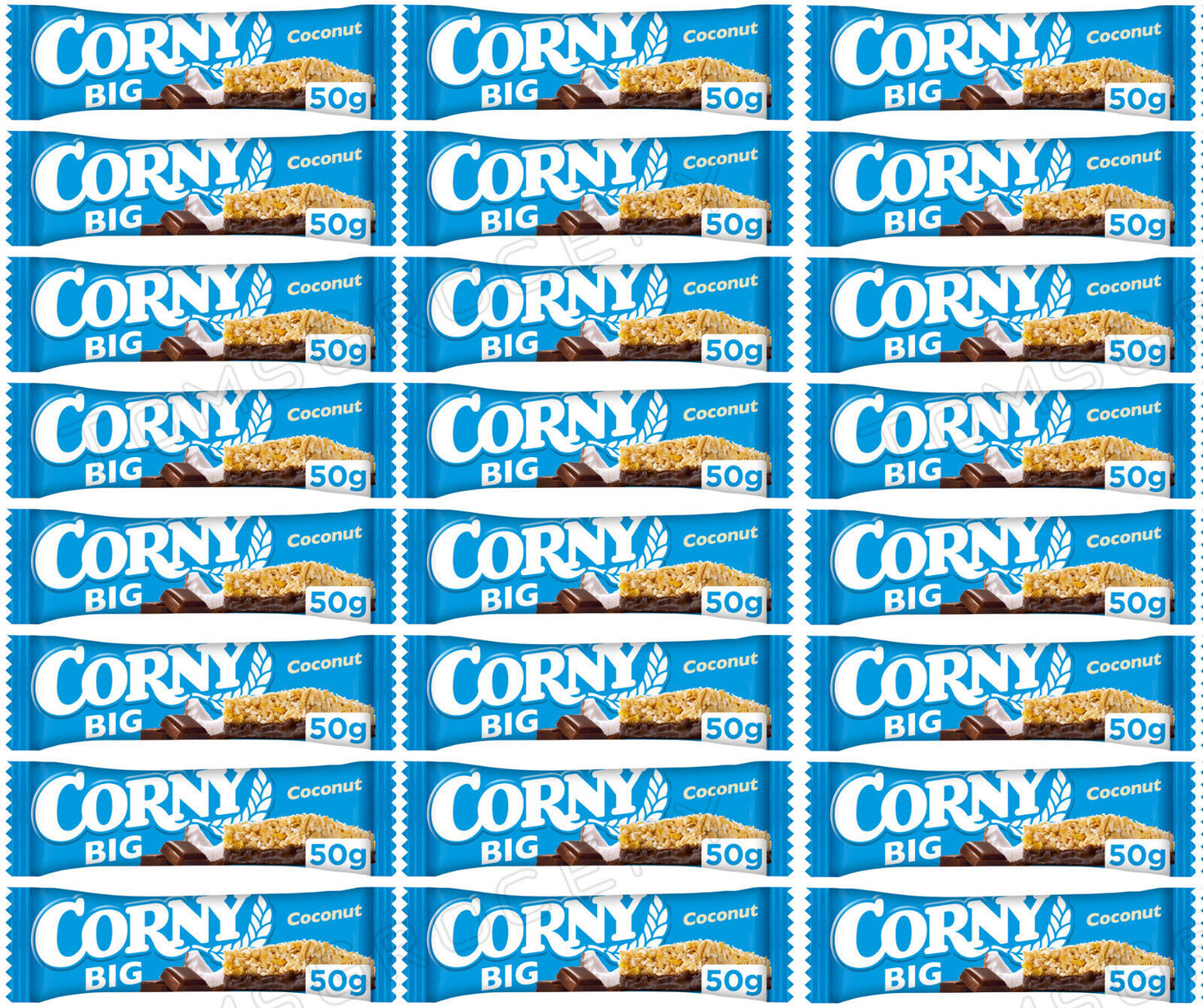 24 CORNY COCONUT Flavor Healthy Energy Breakfast Cereal Bars Snacks Sweets 50g