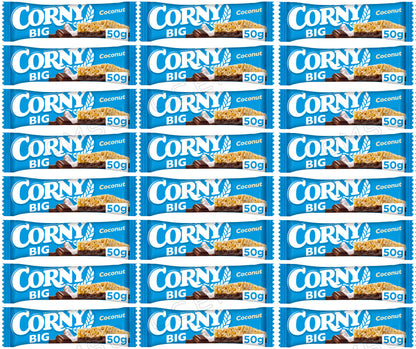 24 CORNY COCONUT Flavor Healthy Energy Breakfast Cereal Bars Snacks Sweets 50g