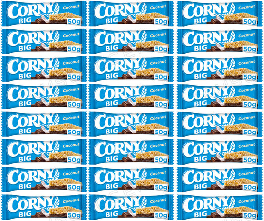 24 CORNY COCONUT Flavor Healthy Energy Breakfast Cereal Bars Snacks Sweets 50g