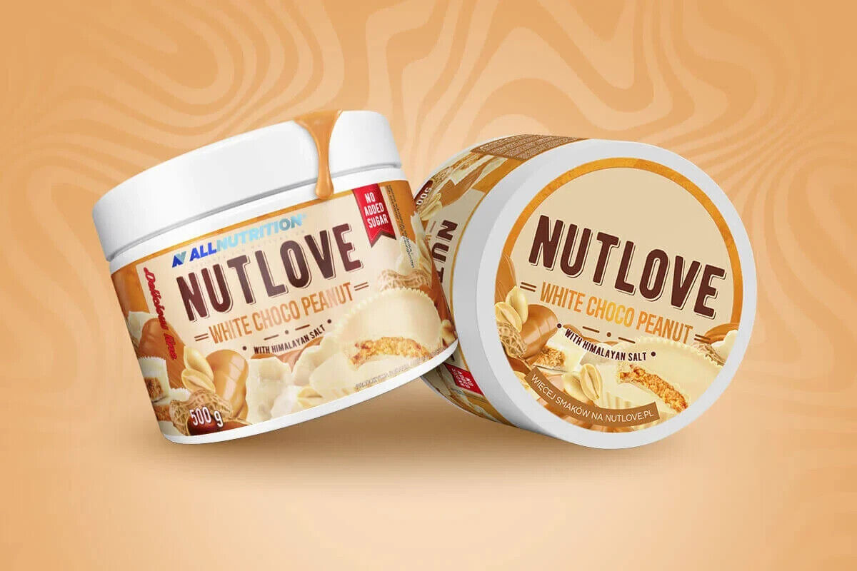 NUTLOVE WHITE CHOCO PEANUT Chocolate Cream Spread Dessert Vegan Sweets 500g 17oz