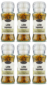 6 SANTA MARIA LIME PEPPER Spice Grinders Seasoning For Fish & Vegetable 90g