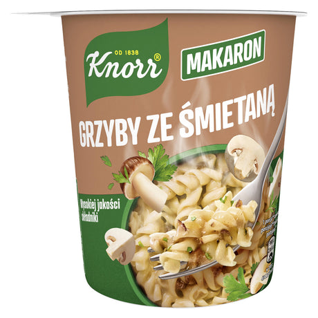 4 KNORR Mushroom & Cream Flavor Buckets Instant Noodles Meal 59g 2.08oz