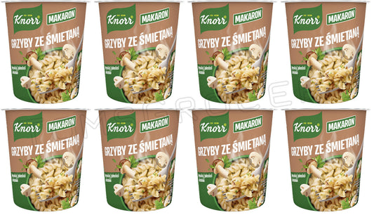 8 KNORR Mushroom & Cream Flavor Buckets Instant Noodles Meal 59g 2.08oz