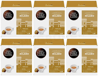 6 NESCAFE ESPRESSO MILANO Delicato Dolce Gusto Coffee Capsules Boxes New