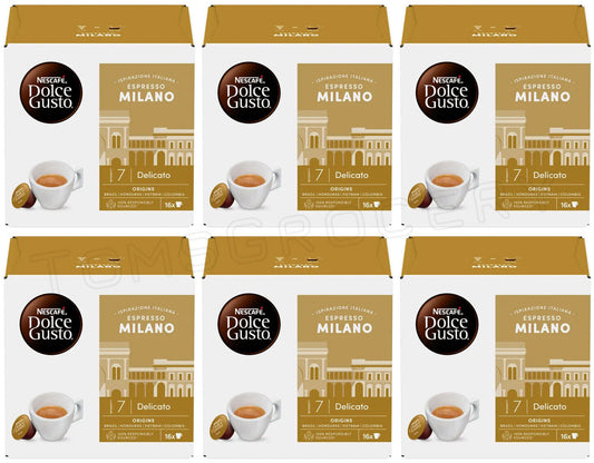 6 NESCAFE ESPRESSO MILANO Delicato Dolce Gusto Coffee Capsules Boxes New