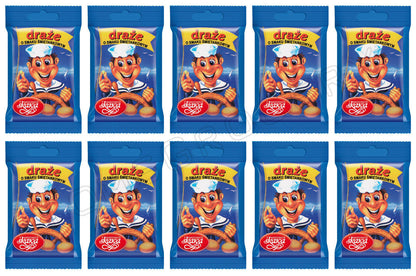 10 SKAWA SAILOR Dragee Bags White Chocolate Balls Sweet Cream Candy Treats 70g