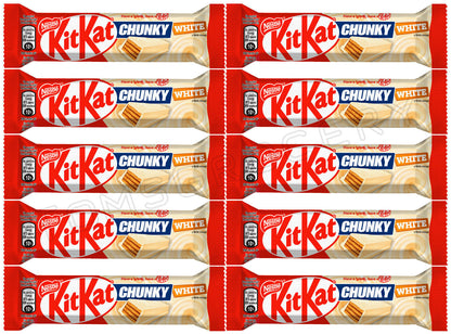 10 KITKAT CHUNKY WHITE Chocolate Bars European Sweets Snacks Candy 40g 1.4oz
