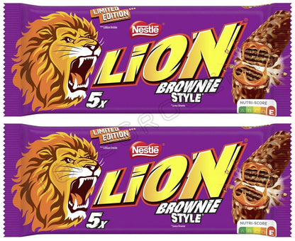LION BROWNIE STYLE Crisp & Creamy Chocolate Bars Sweets Snacks 10 Chocolate Bars