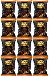 12 BON CHANCE TRIPLE CHEESE Flavor Baked Dark Bread Crisps Snacks Bags 120g