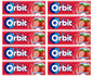 10 WRIGLEY'S ORBIT STRAWBERRY Flavor Sugarfree Chewing Gum Packs 14g 0.49oz