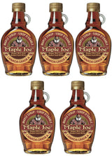5 MAPLE JOE Maple Syrup Bottles Canada Grade A Amber Rich Taste 190ml