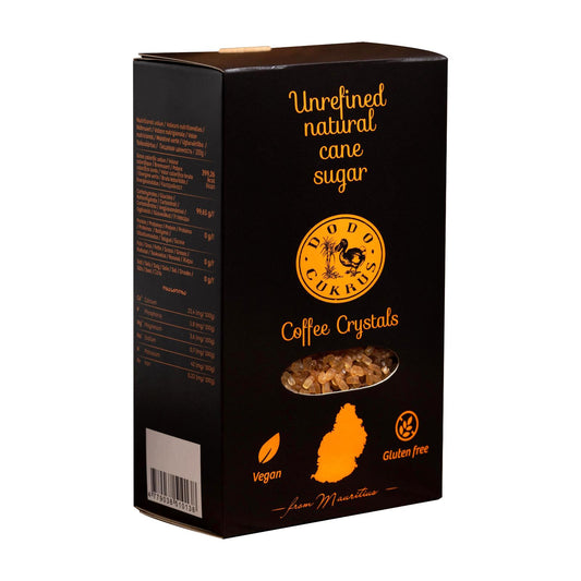 DODO Coffee Crystals Unrefined Natural Cane Sugar from Mauritius Vegan 500g