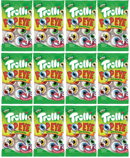 12 TROLLI POP EYE Original Sour Splash Gluten Free Gummy Candy Party Sweets 75g