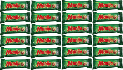 24 MANIJA Milk Chocolate Bars with Hazelnut & Rice Crisps Party Sweets 50g 1.8oz