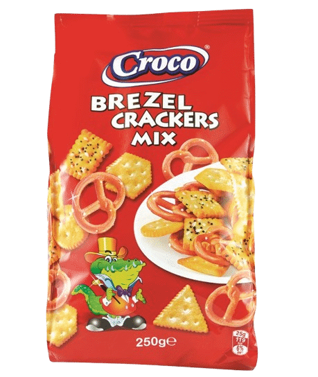 CROCO Salted Pretzel & Crackers Mix 250g