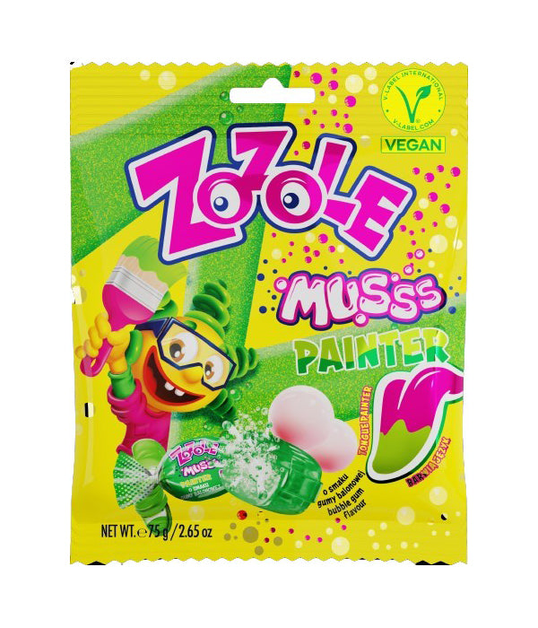 ZOZOLE MUSSS Tongue Painter Fizzy Filling Bubblegum Flavor Candies 75g