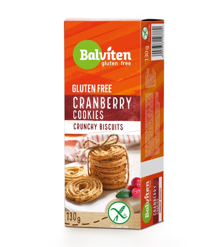 BALVITEN Gluten Free Cranberry Cookies 130g