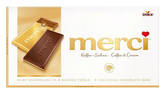 MERCI Milk Chocolate Bar with Coffee Cream Filling 100g