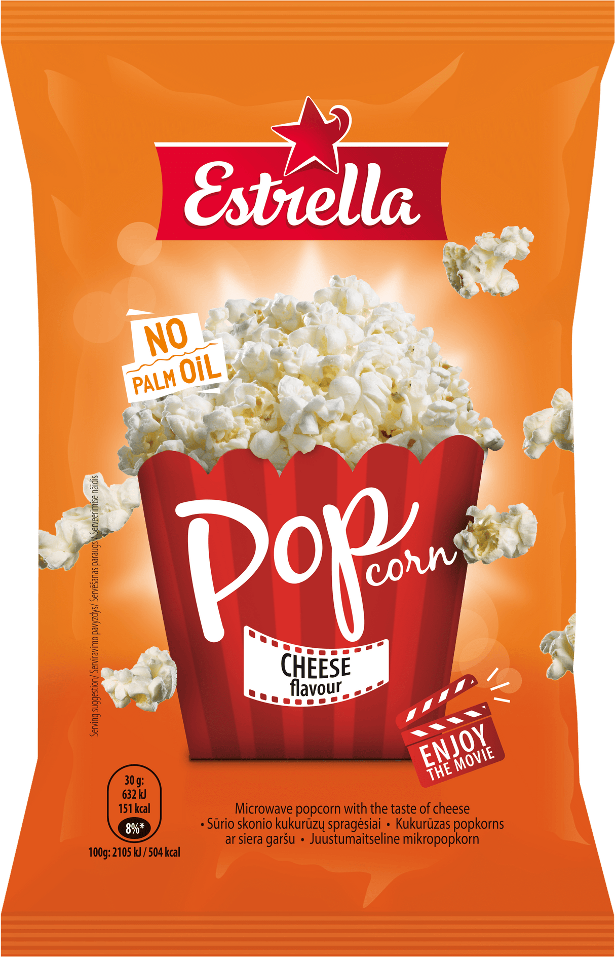 ESTRELLA Cheese Flavor Popcorn Microwave Ready Bag 100g