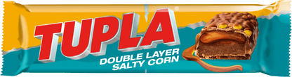 12 TUPLA DOUBLE LAYER SALTY CORN Flavor Chocolate Bars Candy Sweets 48g