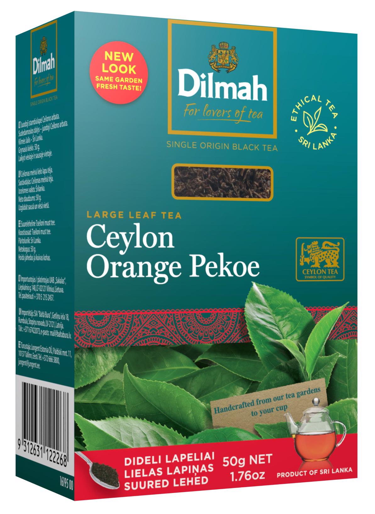 DILMAH Large Leaf Ceylon Orange Pekoe Loose Black Tea 50g