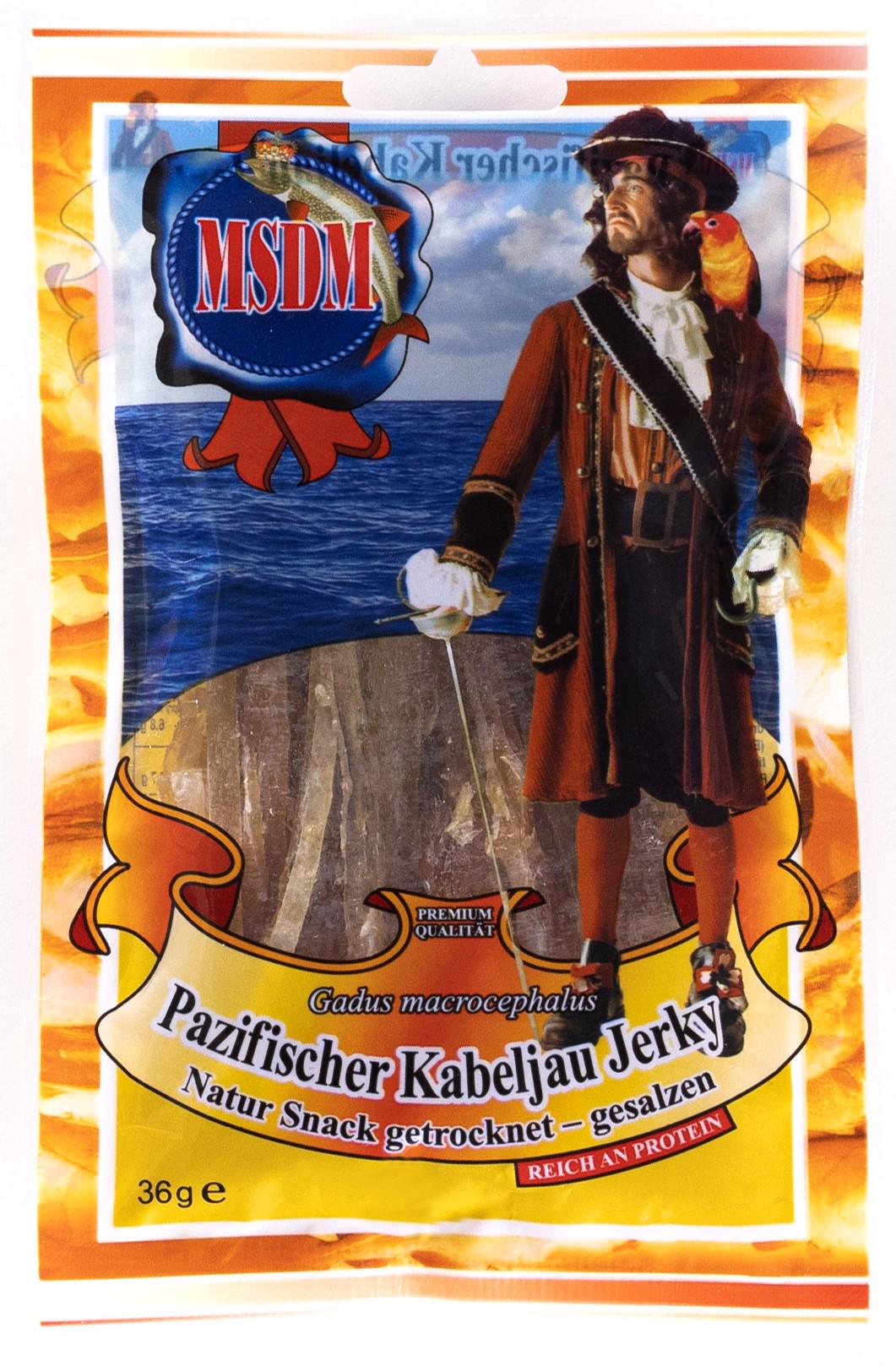 MSDM Salted and Dried Cod Slices Fish Snack 36g