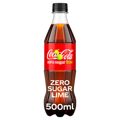 COCA COLA LIME Zero Sugar Soft Drink Lemonade Soda Bottles 3 x 500ml