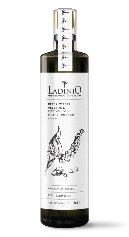 LADINIO Extra Virgin Olive Oil with Black Pepper Spray Bottle 200ml 6.7 fl oz