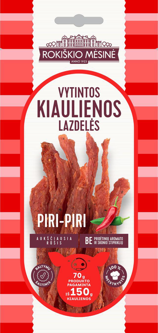 ROKIŠKIO PIRI-PIRI Dried Pork Jerky Sticks 70g