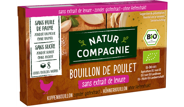 NATUR COMPAGNIE Organic Chicken Sugar-free, Yeast-free Soup Cubes 80g