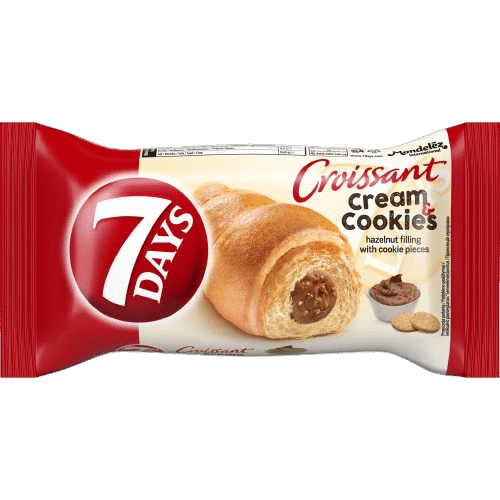 7DAYS Croissant with Hazelnut & Cookie Pieces Filling 60g