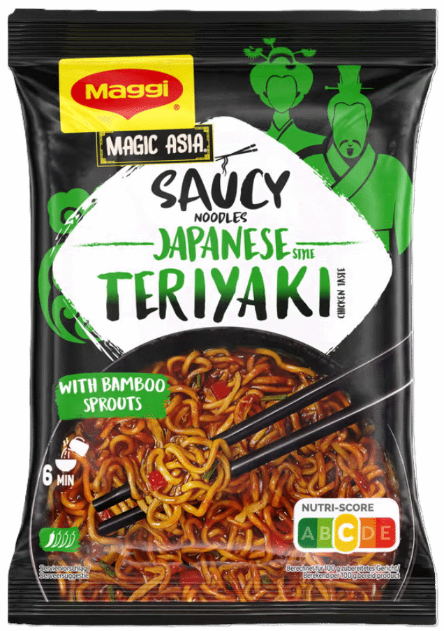 MAGGI SAUCY NOODLES Japanese Style Teriyaki Flavor Instant Ramen 128g 4.5oz
