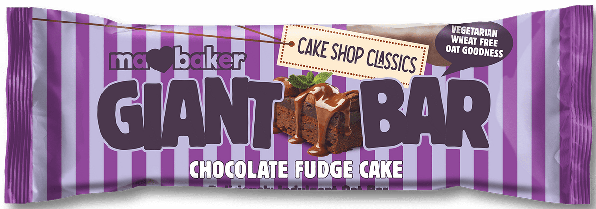 MA BAKER GIANT BAR Chocolate Fudge Cake Flavor Cereal Bar 100g