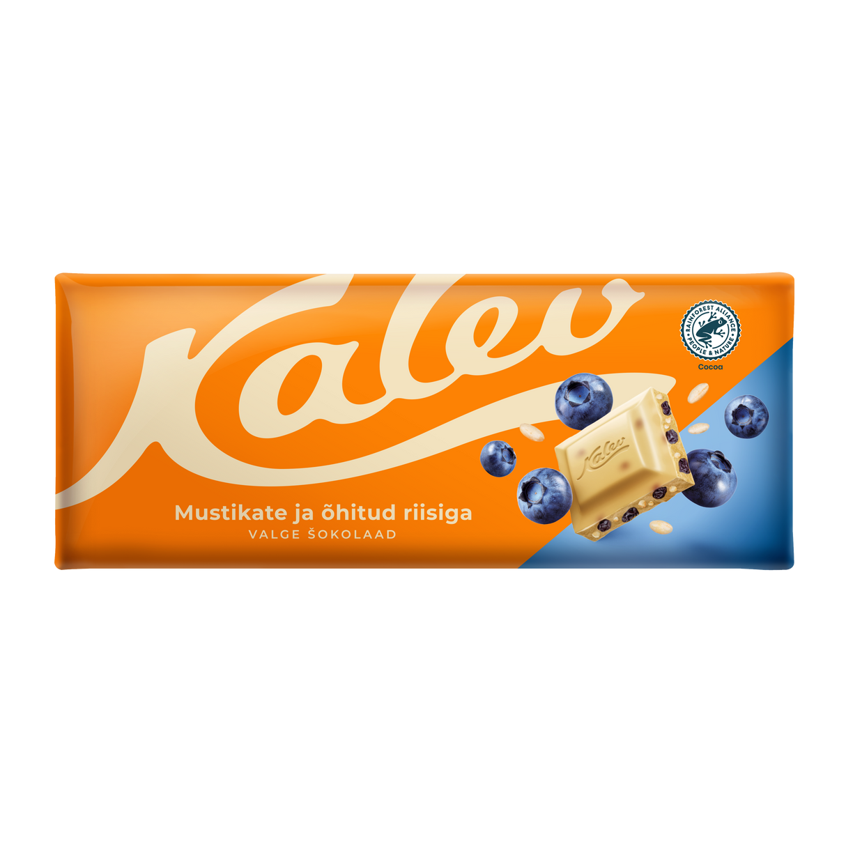 KALEV White Chocolate Bar with Blueberry & Rice Crisps 200g 7oz