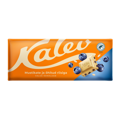 3 KALEV White Chocolate Bars with Blueberry & Rice Crisps 200g 7oz
