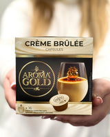 AROMA GOLD CREME BRULEE Flavor Instant Coffee Box Dolce Gusto Capsules 256g