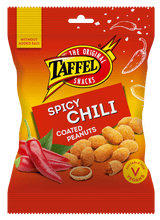 TAFFEL SPICY CHILI Flavor Coated Peanuts 6 x 140g