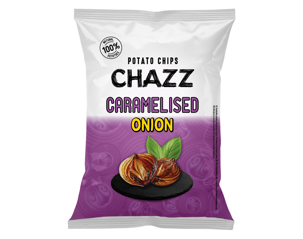 CHAZZ CARAMELISED ONION Flavor Flavor Kettle Cooked Potato Chips 130g