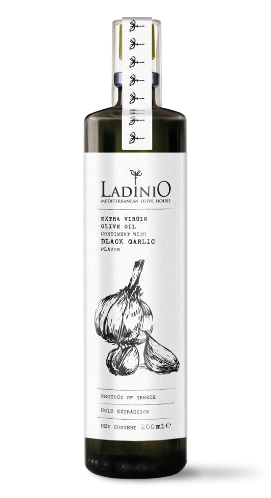 LADINIO Extra Virgin Olive Oil with Black Garlic Spray Bottle 200ml 6.7 fl oz