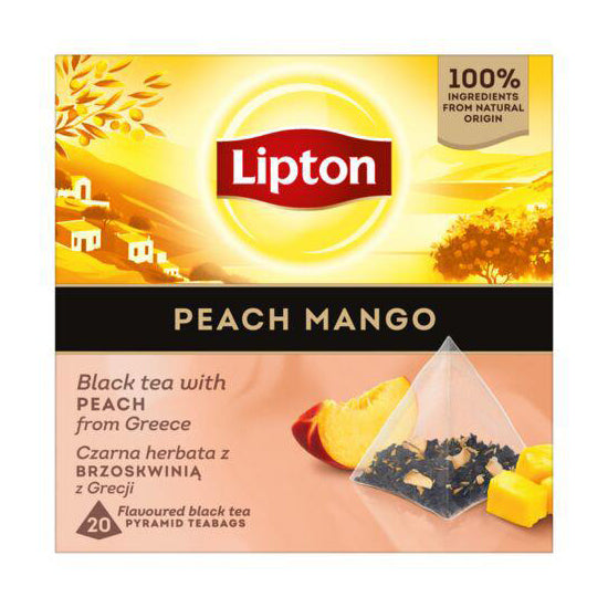 LIPTON PEACH MANGO Black Tea with Peach from Greece 36g
