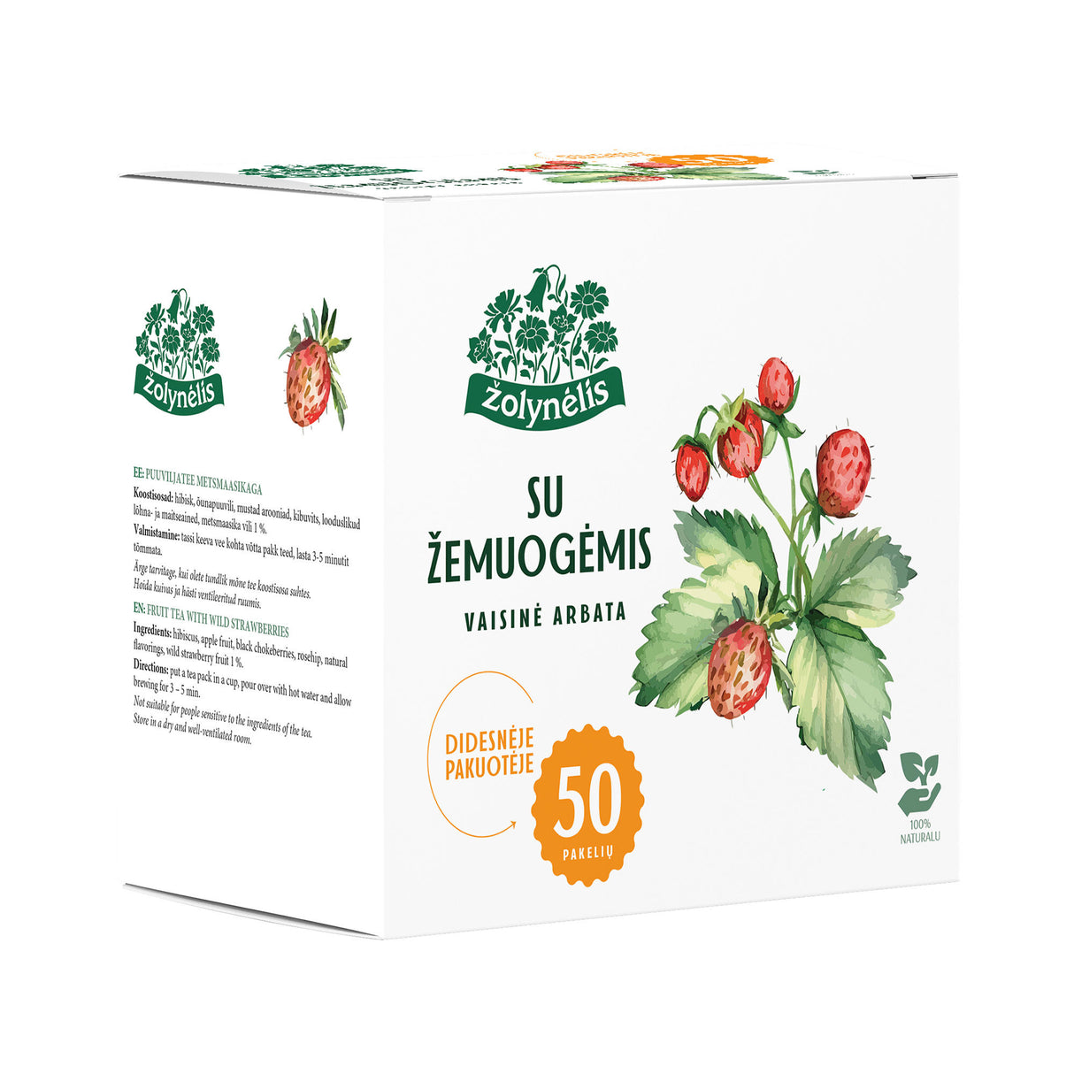 ŽOLYNĖLIS Natural Fruit Tea with Strawberries 100g