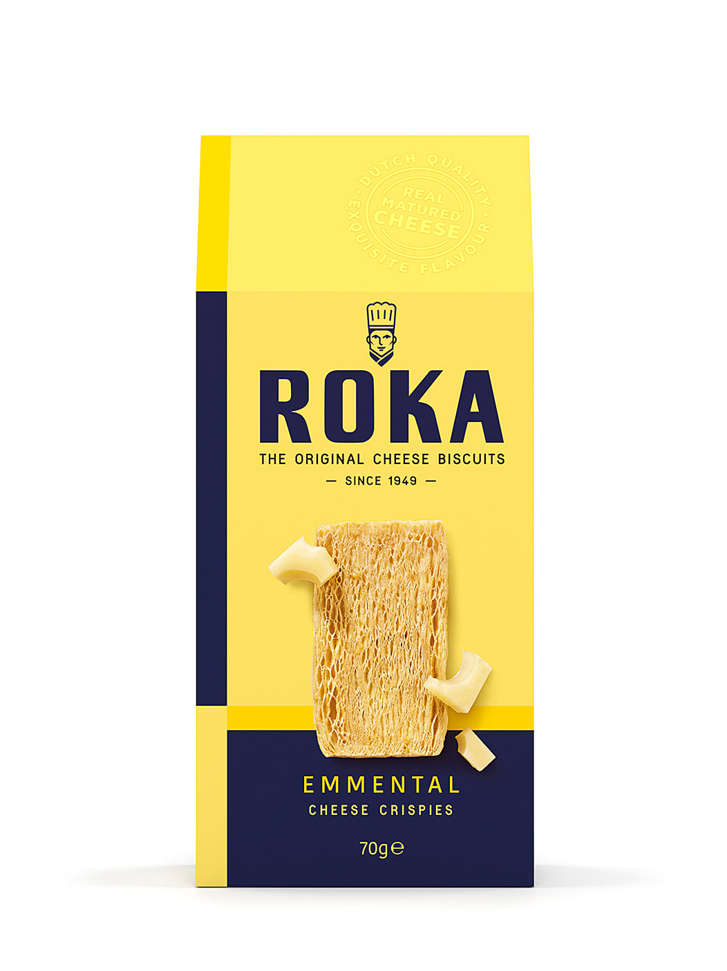 ROKA EMMENTAL Cheese Crispies Crackers Snacks 70g