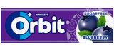 WRIGLEY'S ORBIT BLUEBERRY Flavor Sugarfree Chewing Gum 14g (pack of 30)