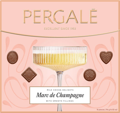 PERGALE Marc De Champagne Milk Chocolate Candies with Smooth Filling 114g 4oz
