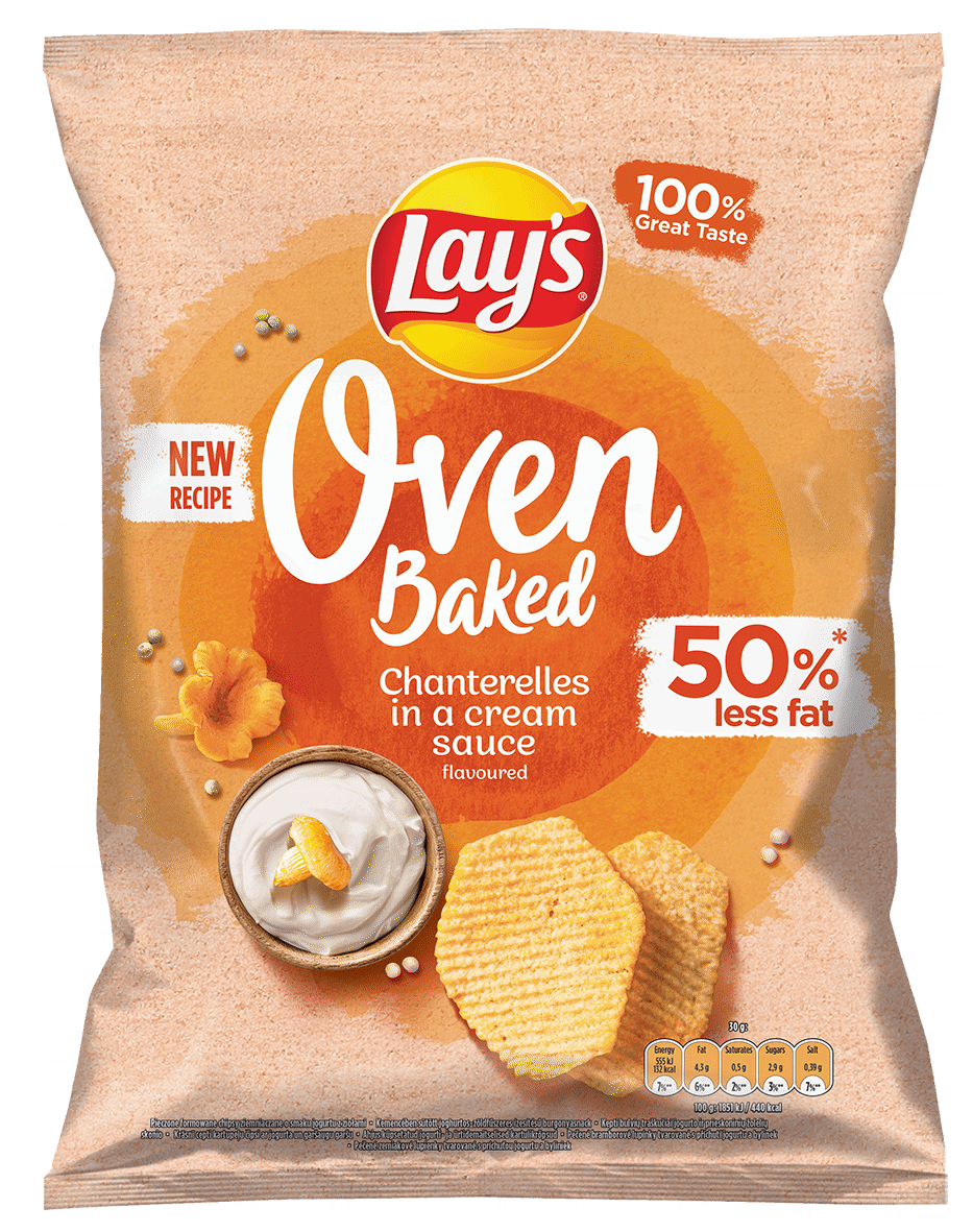 LAYS Oven Baked Chanterelles & Cream Flavor Potato Chips 180g