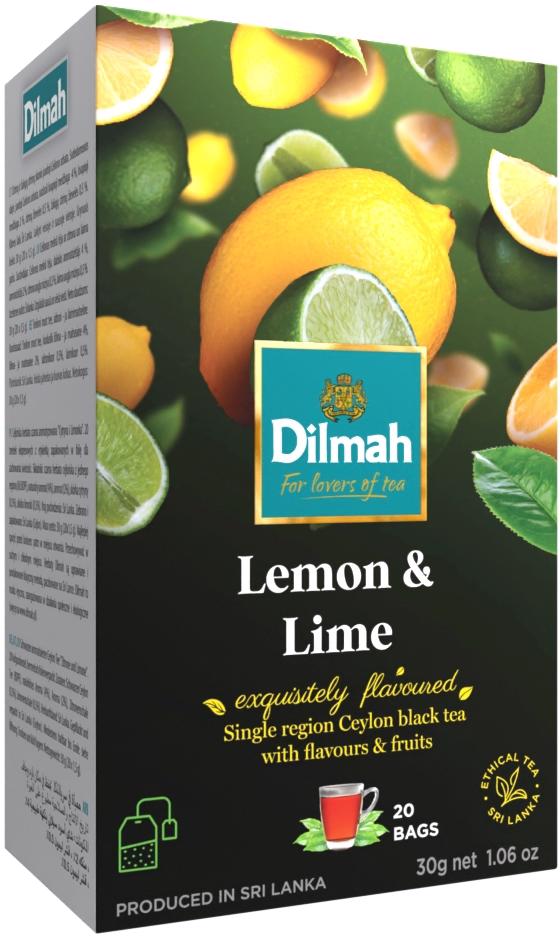DILMAH LEMON & LIME Flavor Ceylon Black Tea 30g