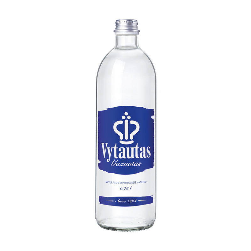 VYTAUTAS Sparkling Natural Mineral Water in Glass Bottle 750ml